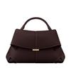 Real Leather Bag for Women, New French Niche Design, Fashionable Pleated Shoulder Handbag, Smile Bag