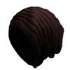 Slouchy Beanie Hat Striped Knit Skullcap Warm Breathable Lightweight Luxury Style High Top Foldable Spring Autumn