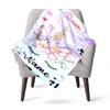 Unicorn Closed Eyes Customize Your Name Blanket Used For Chair Office Sofa Bed Camping Soft And Warm Giving Friends And Relatives Birthday Graduation