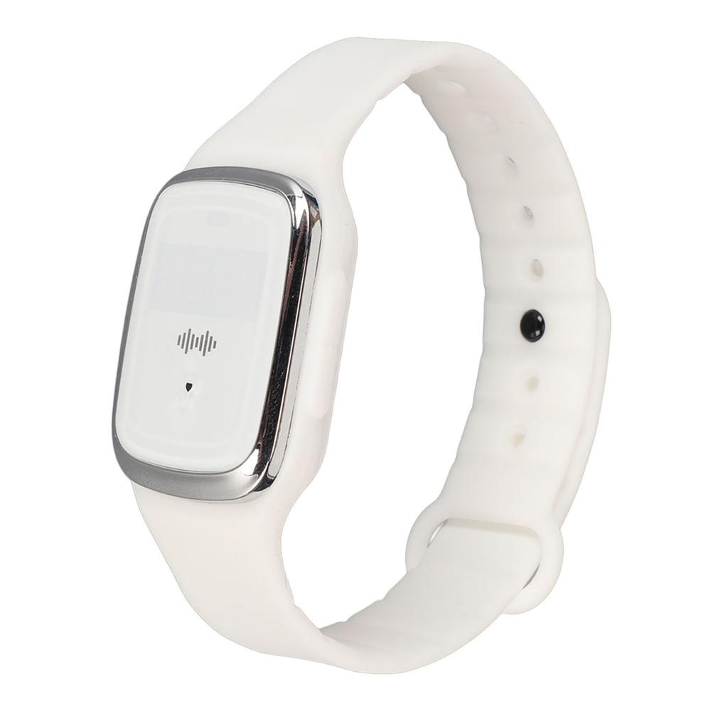 Ultrasonic Repellent Bracelet Watch USB Rechargeable 3 Modes LED Clock Function Repeller Wristband White