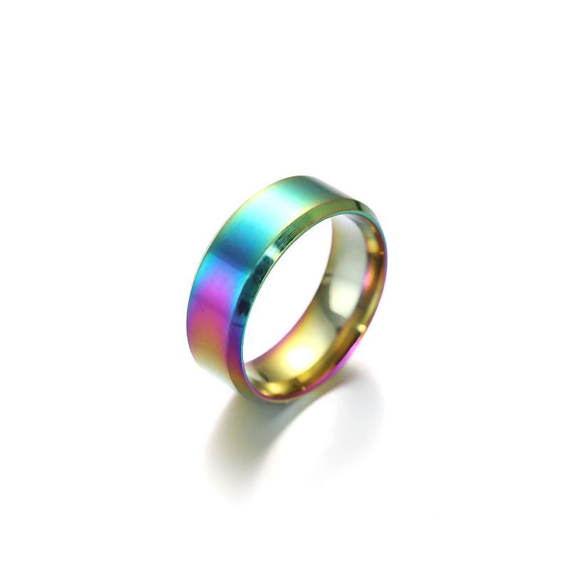 8MM Men's Stainless Steel Matte Ring - European & American Fashion