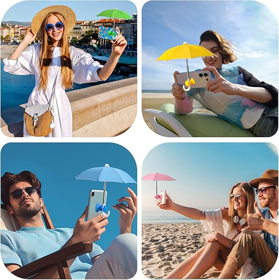 Protable Universal Umbrella Phone Stand Waterproof Holder Outdoor Riding Sunshade Mobile Phone Umbrella Bracket Anti-Reflective