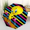 1pc Tweety Bird Umbrella - Automatic Open Compact Travel Umbrella with 86-Rib Durable Frame yy251021129