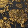 Yarn Dyed Embossed Gold Black Flower Jacquard Bubble Fabric Cloth 155cm Wide Sewing Fabric
