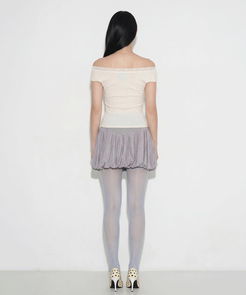 SETSETSET Square Lace Top Ivory