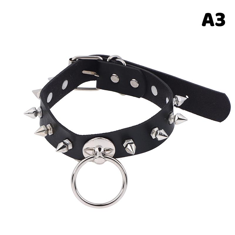 1 Stück Süß Kühl Cosplay Nieten Stern Punk Rock Gothic Damen Halsband Pu Leder Dorn Hip Hop Bondage Choker Schmuck