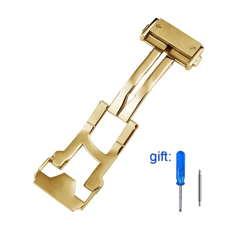 18mm 22mm Solide Edelstahlschließe Mit Werkzeugen Silber Schwarz Passend Für Hublot Big Bang Uhr Herren Silikon Lederarmband Schließe