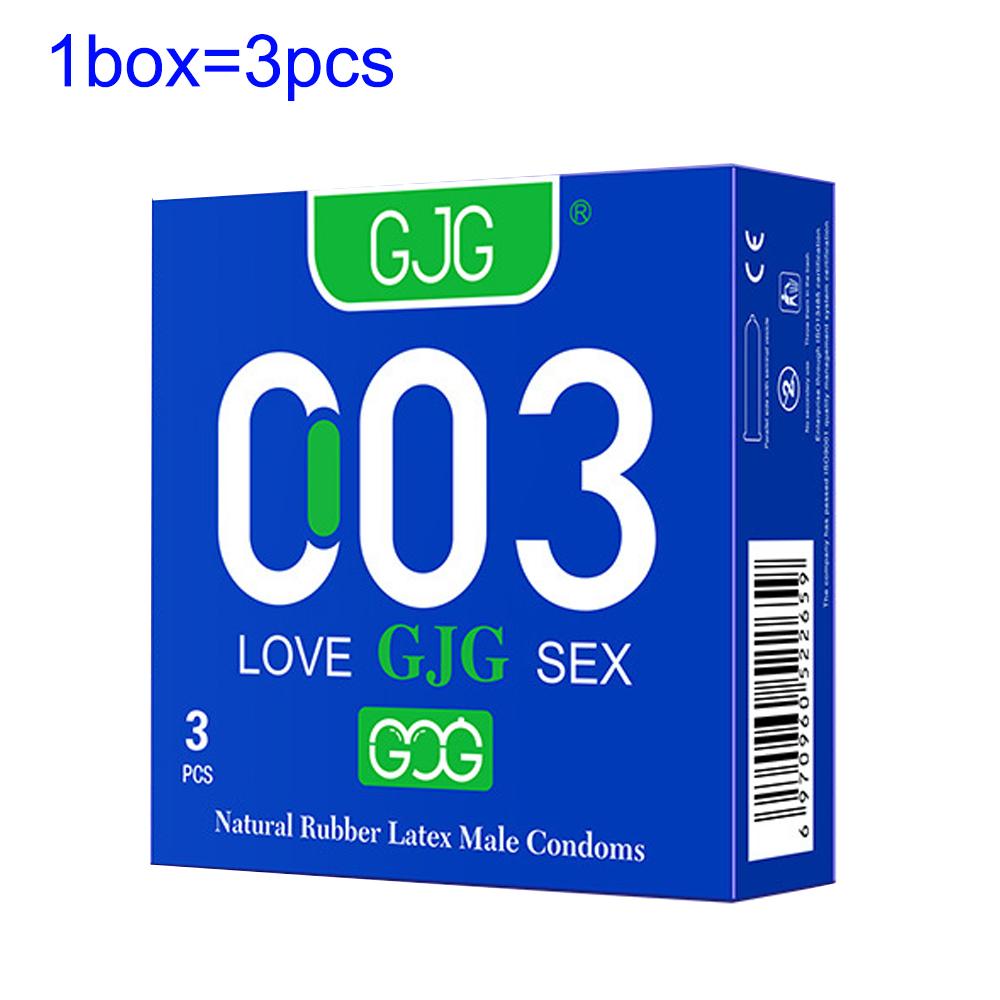 003 Ultratunn kondom Säker Sex Super Smidig Super Smörjning Transparent Naturlig Latex Kondom Sexprodukt för vuxna