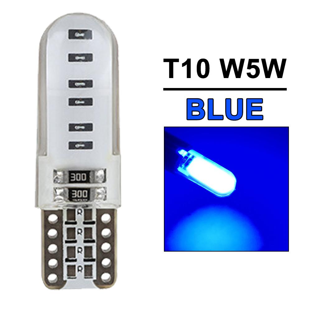 2-20 PCS Car Signal Lights T10 W5W LED Bulbs COB 12SMD Waterprof 12V 7500K White Auto Door Linse Plate Trunk Wedge Side Lamps