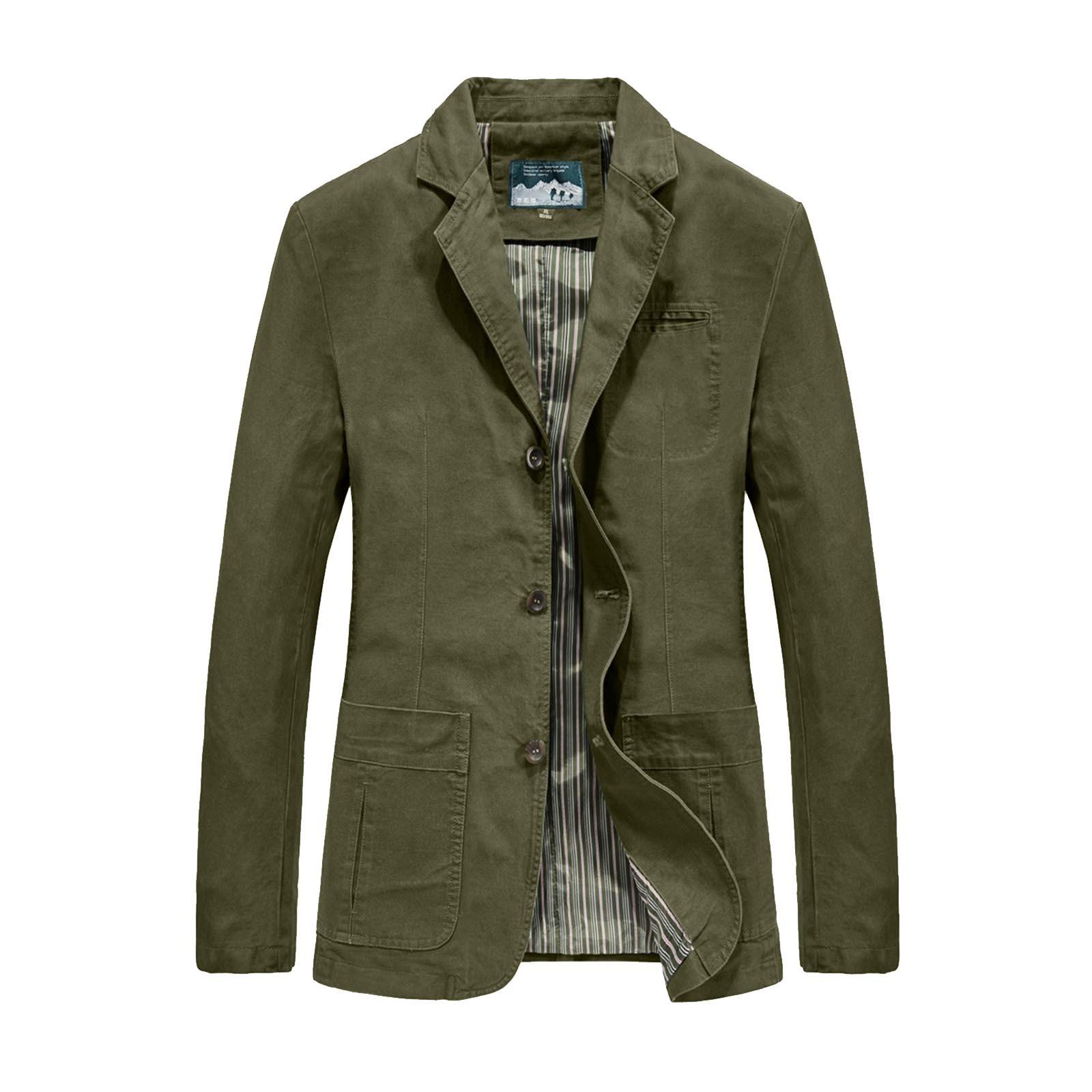 

Men s Mid-length Jacket Casual Coat XXXXL хаки