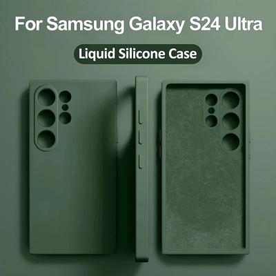 24 Ultra Plus S24Ultra Case Oringal Liquid Silicone Phone Case For Samsung Galaxy S24 S 24 Ultra Plus S24Ultra Soft Cover