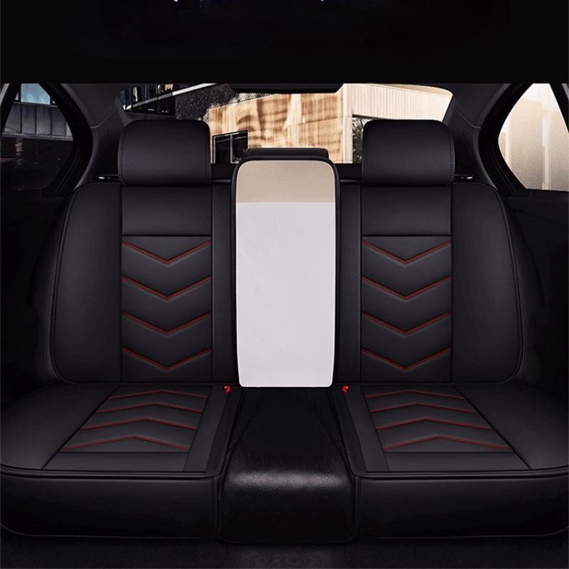 Universal 5 Seat Car Seat Cover PU Leather Full Set Seat Cushion Cover Anti Slip Protector Cover