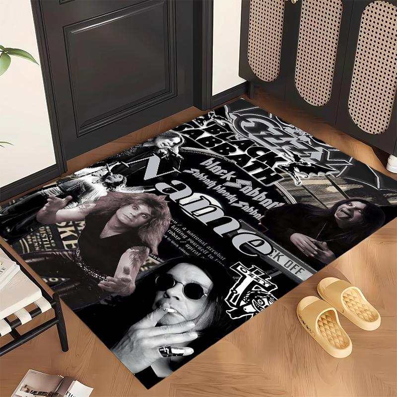 Ozzy Osbourne (5) Tappeto da Ufficio Personalizzato con Nome Decorazione Elegante per Soggiorno Camera da Letto Cucina