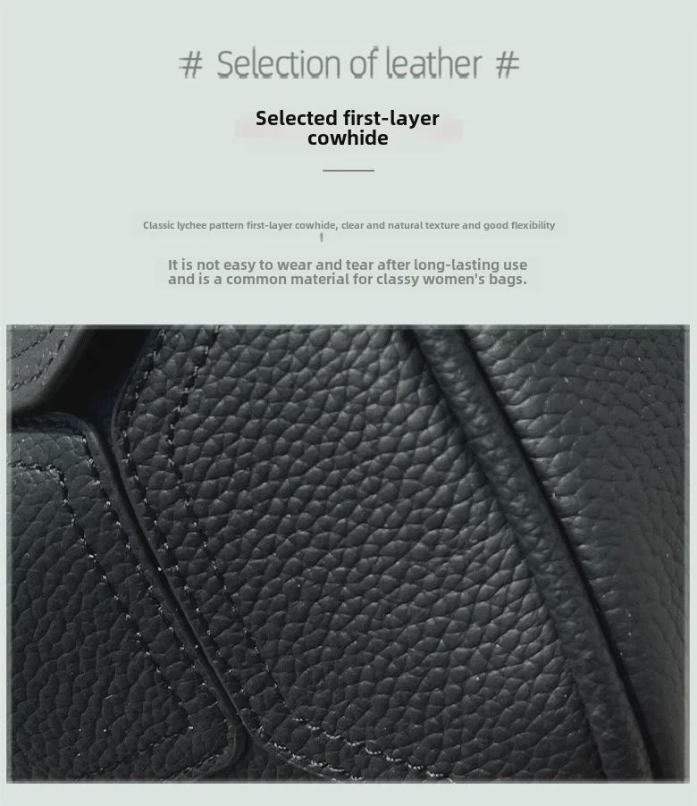 Bolsa Feminina Versátil e Fashion de Couro de Vaca de Ombro Único para o Outono de 2024