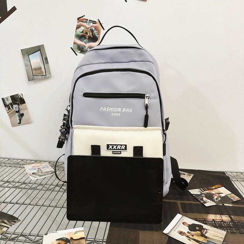 Schoolbag Male Junior High School Students High capacity Tooling Backpack Female College Students Joker Leisure Travel Computer Backpack Female.