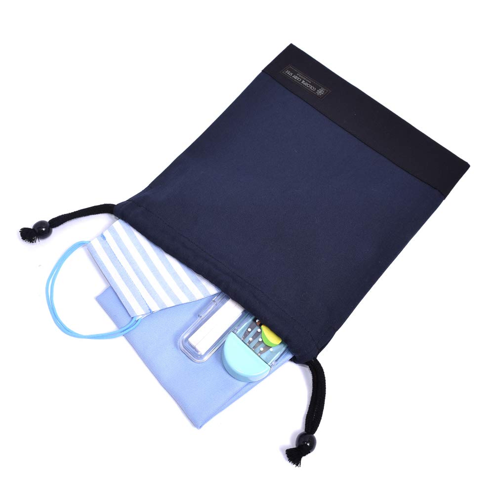 COLORFUL CANDY STYLE School Lunch Drawstring Bag for Boys and Elementary School Stylish and Deep N7009100 Bag, Girls, Students, Cute, Navy,
