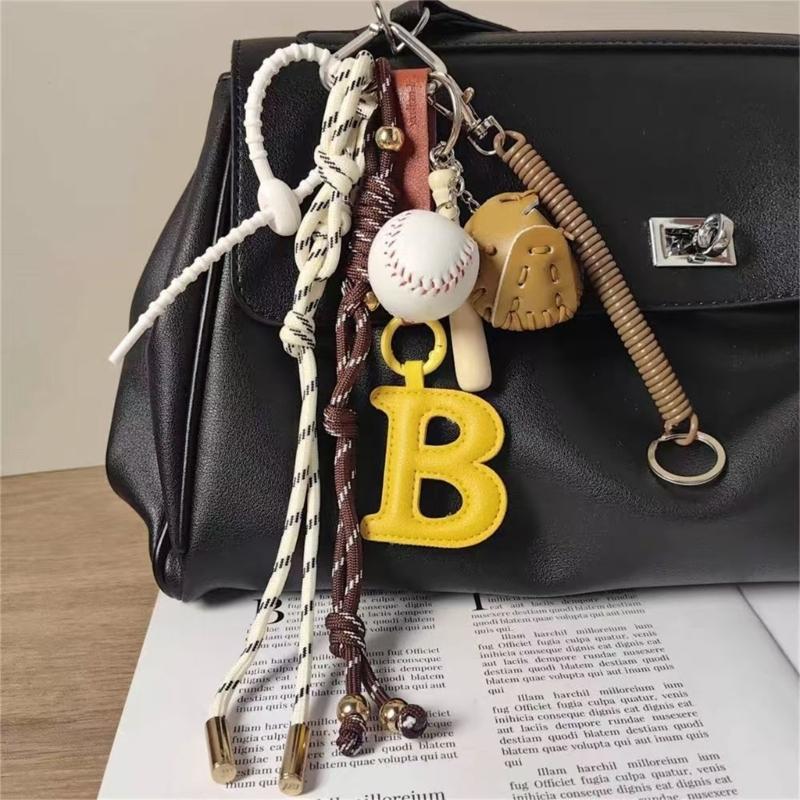 Color Baseball Baseball Bag Charm Keychain Stylish Accessory for Bags and Keys Sturdy Climbing Rope Materials Use