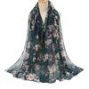 Spring Fashion Oil Painting Floral Viscose Scarf Lady Print Voile Shawls and Wraps Pashmina Foulards Muslim Hijab 180*72Cm