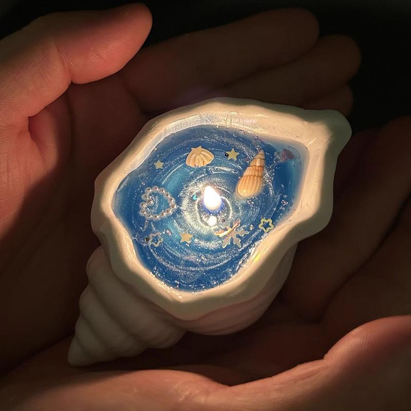 Seashell Scented Candle: Handmade Long-Lasting Fragrance, Creative Bedroom Décor, Perfect Birthday Gift