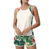 Tankini Swimsuit for Women Plus Size Bathing Suit Two Piece Athletic Swimwear Beach Short Set with Pockets