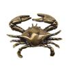 Pure Copper Crab Ornaments Brass Crab Crafts Crab Figurine Decoration Animal Statue Ornament Room Table Desktop Home Decoration