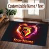 Custom Rug Watford FC Pattern Print Name Text Soft Non‑Slip Floor Carpet for Home Indoor Decoration