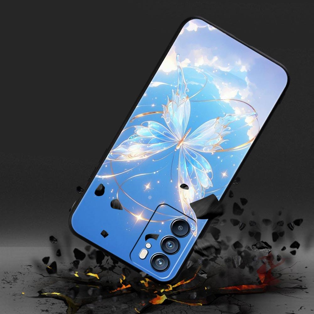 Butterfly Design Phone Case For Oppo A17 A31 A54 A57 A78 A79 A98 Find X5 X6 Reno 6 7 8 10 11 12 13 F Pro 5G Soft TPU Cover Capas