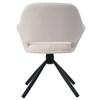 Swivel, Sherpa Fabric, Set of 2, With Armrests, Modern and Simple, Dining Chair, White
