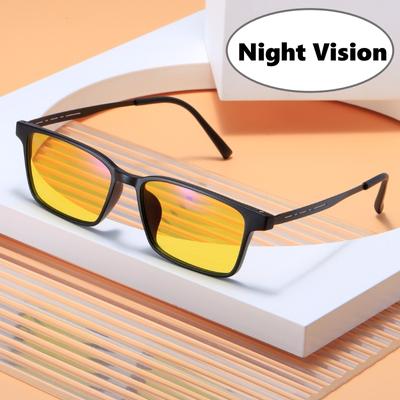 Outdoor TR90 Night Vision Glasses Men Women Classic Blue Light Blocking Optical Spectacle Eyeglasses Trendy UV400 Sunglasses