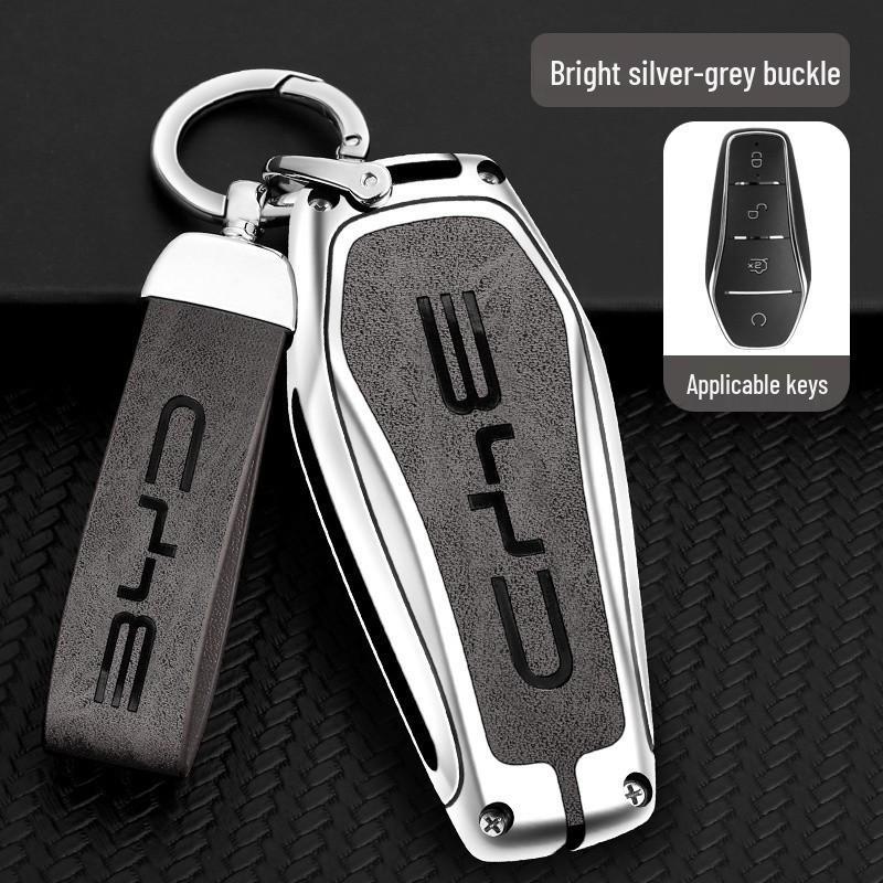 BYD Key Case Metal Shell: Anti-Lost Protection for Song PRO, Han, Tang, Song PLUS, Song MAX, Qin PRO Models.