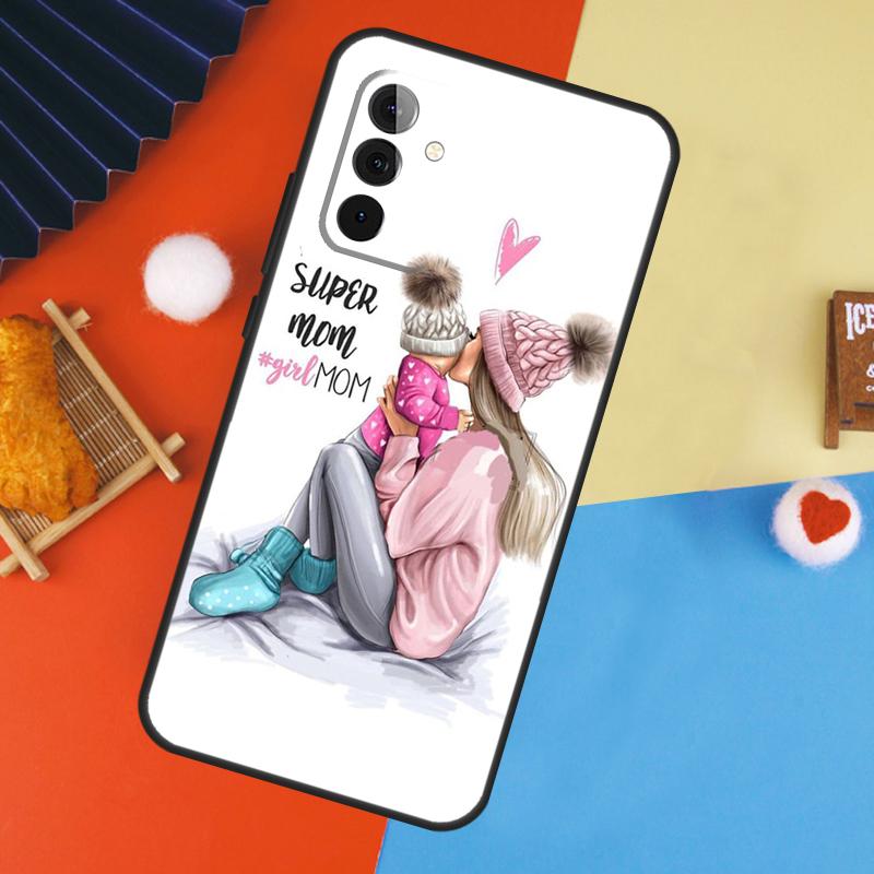 Baby Mom Daughter Girl Son Dad Case For Samsung Galaxy A54 A34 A14 A55 A35 A33 A53 A13 A23 A17 A06 A16 A56 A36 A52 A32 A15