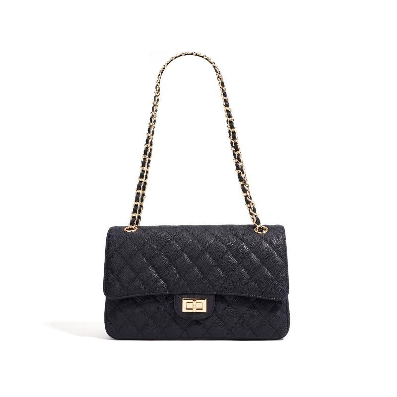 Sac chaîne cuir caviar losanges sac d'aisselle femmes nouveau classique épaule messager sac carré