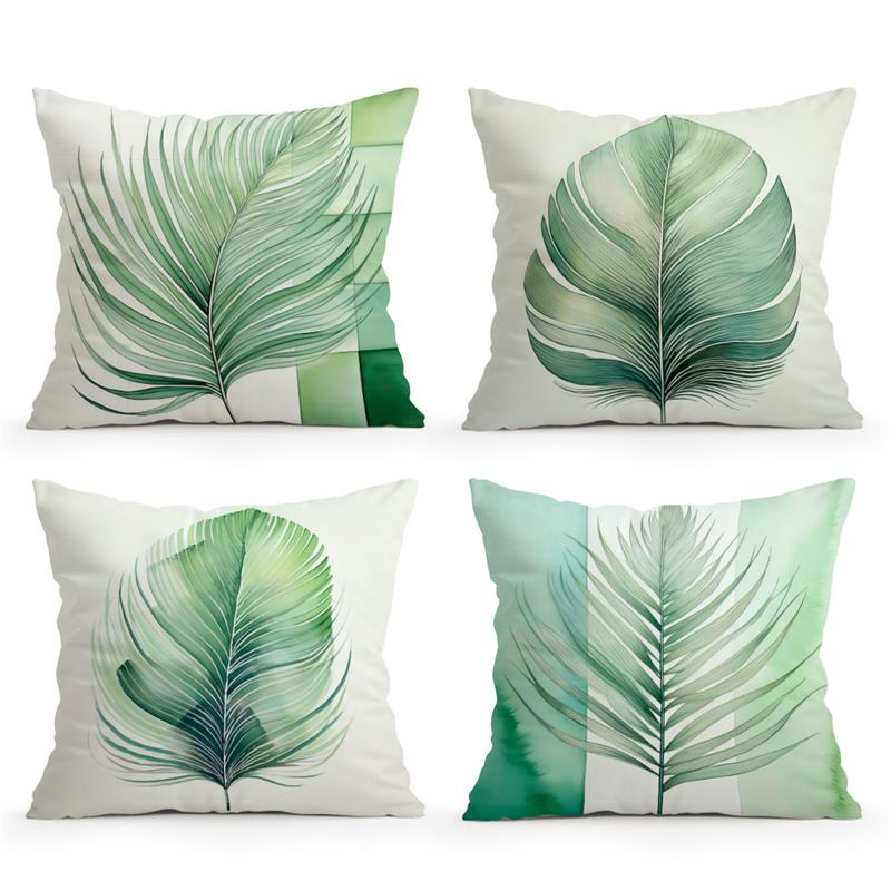 Tropical Plants Summer Decorative Throw Pillows Cushion Cover Palm Leaf Green Home Decor Outdoor Patio Pillowcase Supplies