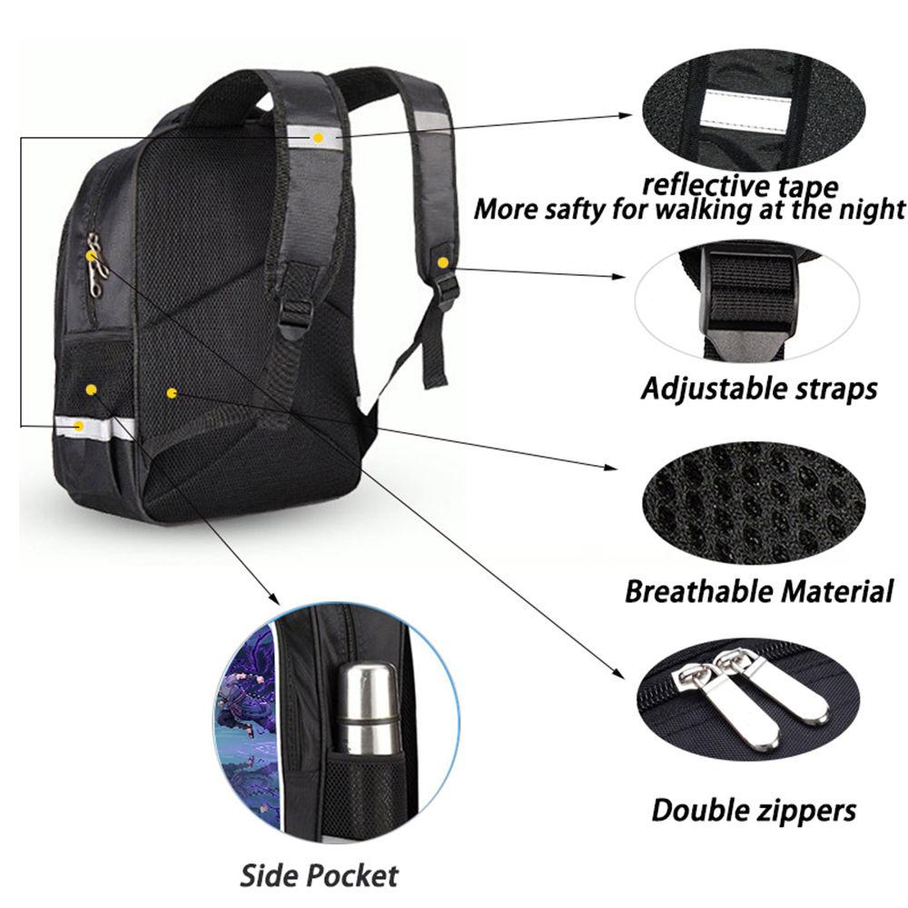 NARUTO Anime Pupil Everyday Backpack, Dual Closure Pockets, Durable 16-inch Lightweight Design Suitable for Youth Boys & Girls Age 5-11
