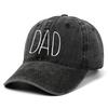 "DAD MOM" Gestickter Verstellbarer Fischerhut, Vintage-Wasch-Stil, Neutrale Unisex-Sonnenkappen für Outdoor-Aktivitäten, Urlaubsgeschenk