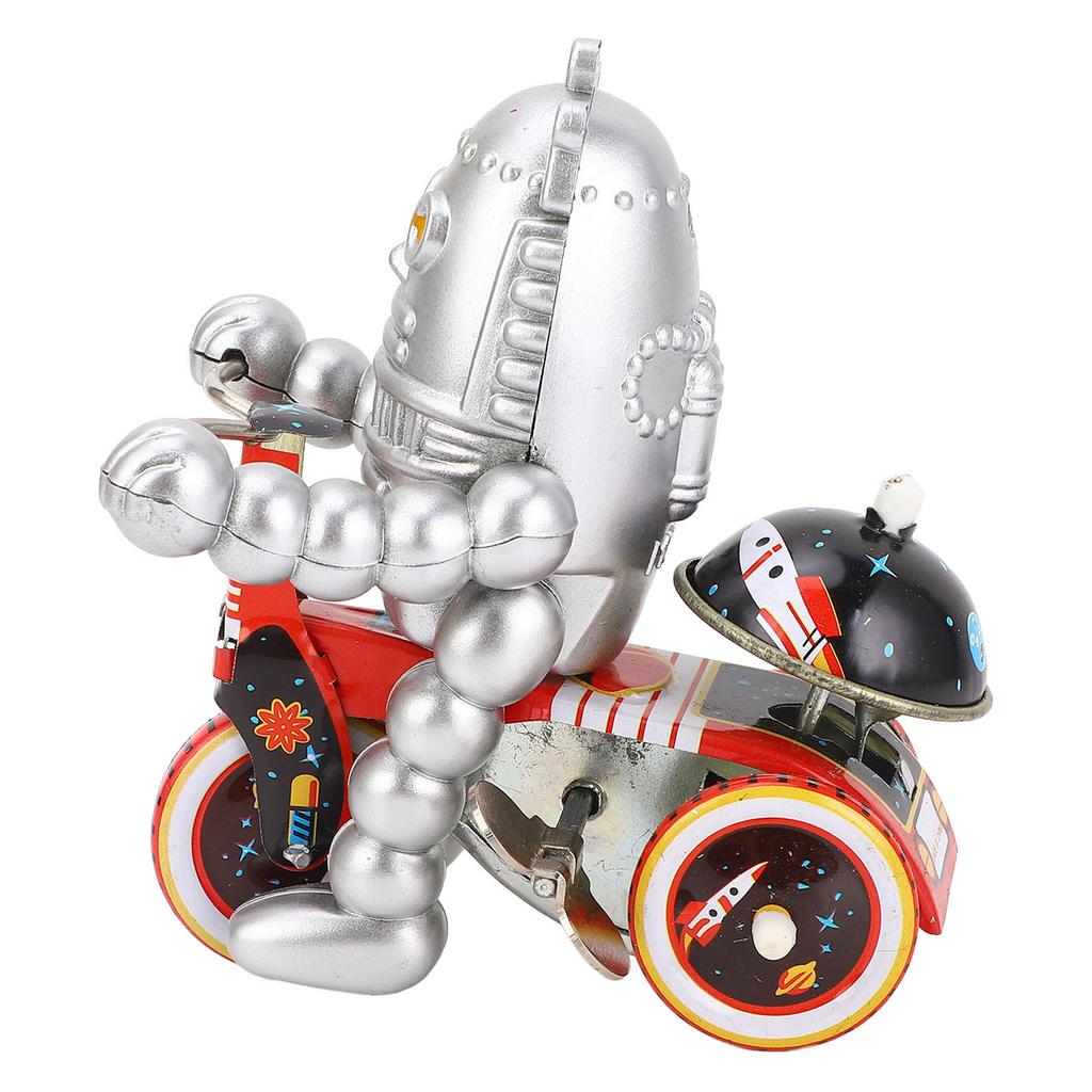 Retro Nakręcany Blaszany Zabawka Ręcznie Robiony Oszczędzający Energię Dzwoniący Robot na Rekwizyt do Fotografii Kolekcja Prezent