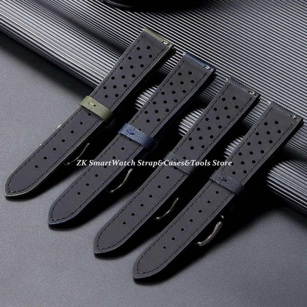 Premium Qualität Nylon Segeltuch Uhrenarmband 18mm 20mm 22mm Band Wasserdichte Stoffbänder Schnellverschluss Armband Gürtel Zubehör