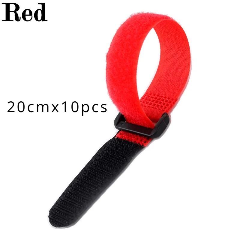 Wholesale 10pcs Hook and Loop Reusable Fastening Nylon Cable Securing Straps Durable Functional Ties Length 20cm, 50cm Optional