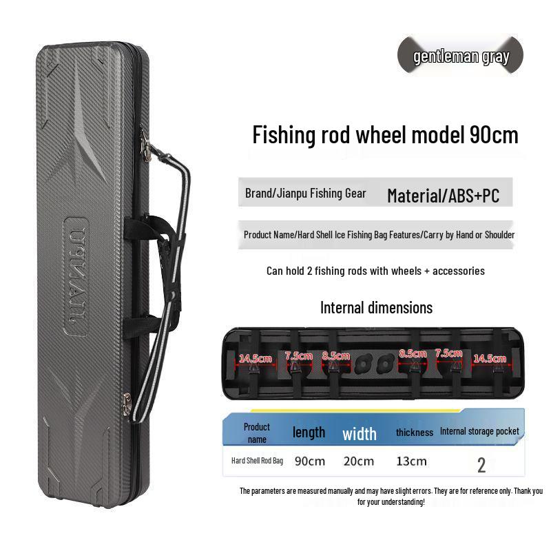 Fish Rod Bag for Raft, Lure, and Sea Fishing - No Disassembly Required, Fits Reel Line Groups, Multiple Models, Winter-Ready Storage.