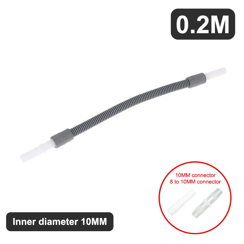 Dryer Drain Hose 10mm Heat Resistant Durable Replacement Extension with Adapter Multiple Sizes for Laundry Room Dryer Use