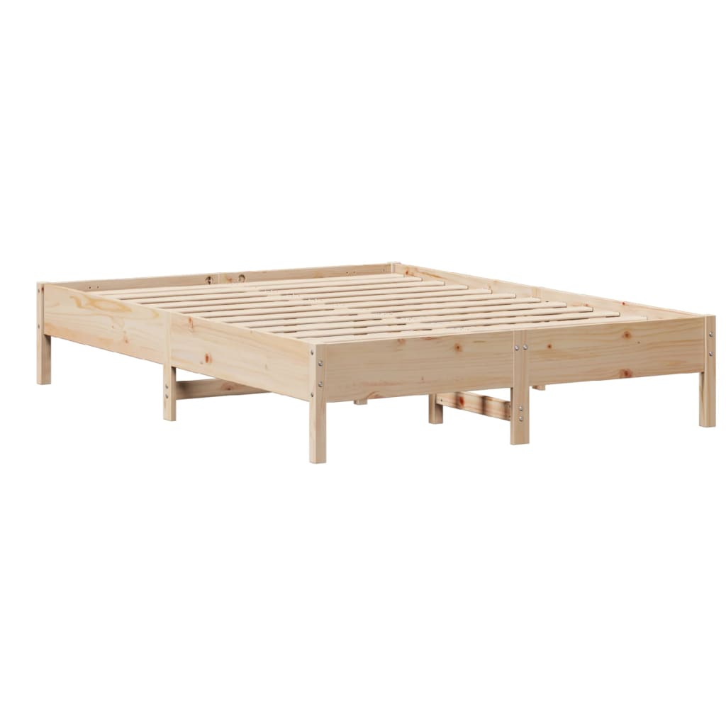 Solid Wood Bed without Mattress 150 x 200 cm Pine Wood