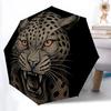 1 Stück Leopard Wildkatze Automatischer Öffnungs-/Schließschirm Kompakter Faltbarer Regenschirm, Ganzjahres-Tragbarer Schirm für Damen/Herren F1124145