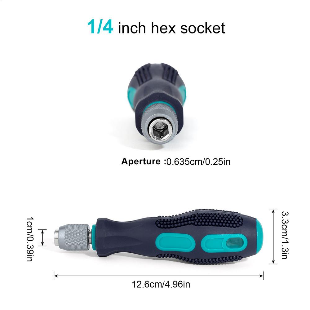 

Hex Screwdriver Handle Non-Slip Quick Release Hand Tools Hex Bit Screwdriver Handle For Household Appliances Automotive Repair