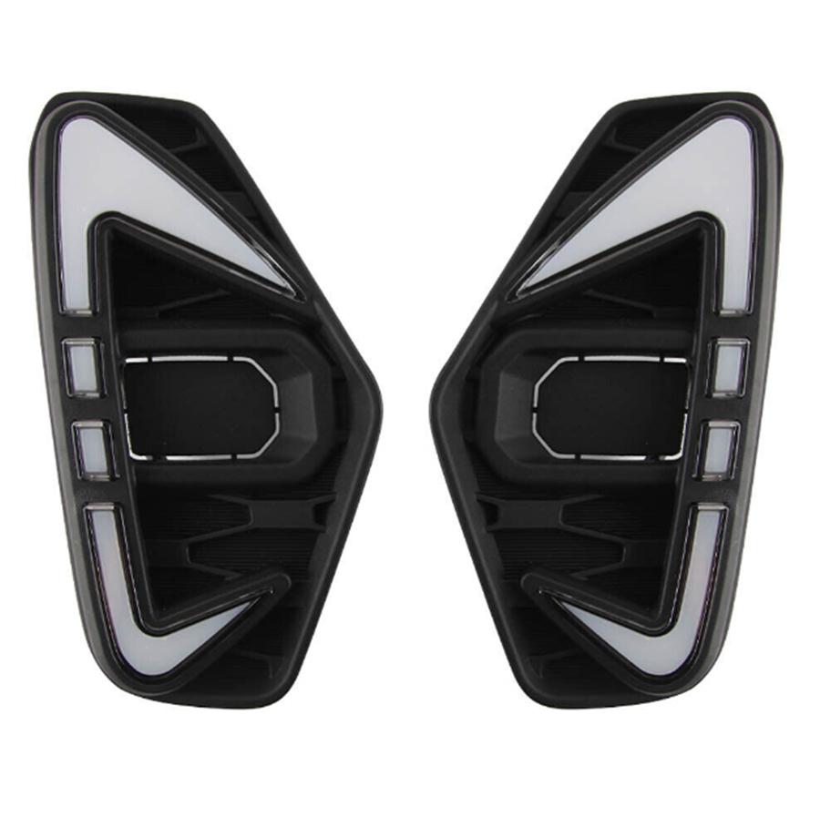 Pair LED DRL Daytime Running Light Fog Lamp Turn Signal For Nissan Navara 20-22