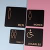 1pc New Acrylic Washroom Signage Men's And Women's Bathroom Public Toilet Door Signage Hotel Toilet Reminder Signs
