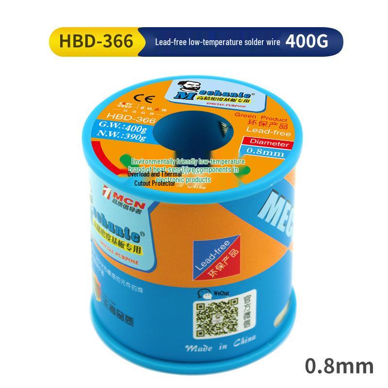 Repairman Rosin Core Solder Wire, 0.8mm, High-Brightness, Lead-Free, 0.5/0.6mm Options Available