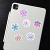52pcs Christmas Snowflake Window & Notebook Decorative Stickers, PVC Waterproof