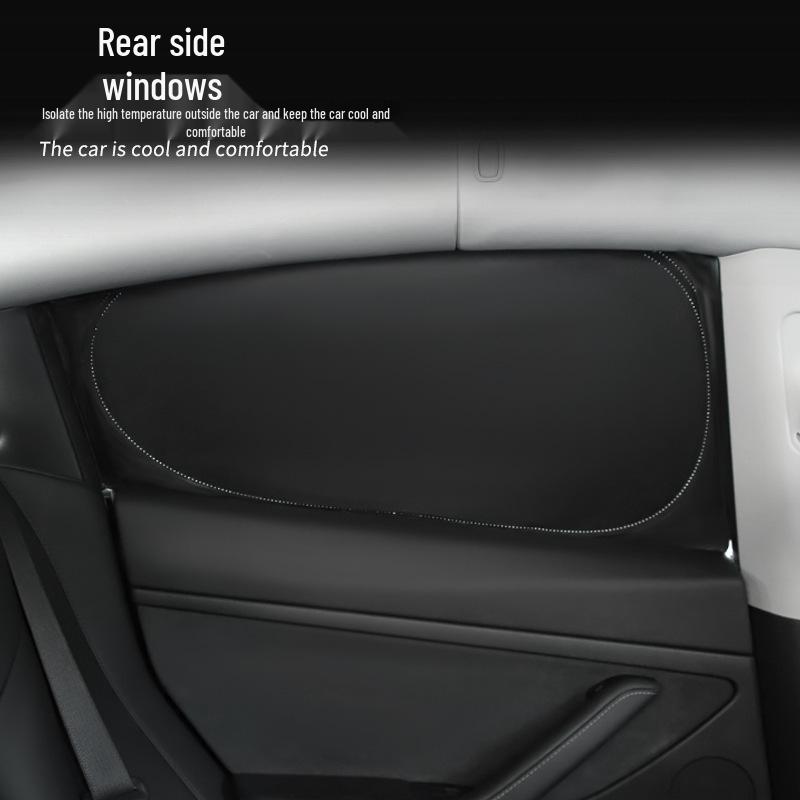 Tesla Model 3/Y Full Blackout Side Window Sunshade - Light Blocking & Privacy