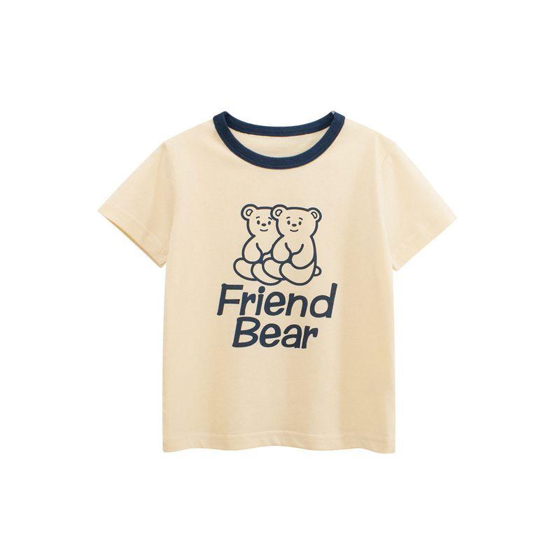 Brand Export Trendy Children's Clothing Summer New Style Kids' Pure Cotton Short-Sleeve T-Shirt Korean Style Baby Girl Cartoon Clothes Kids