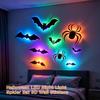 3D Halloween Night Light Wall Sticker with and Design for Bedroom Wall Decor